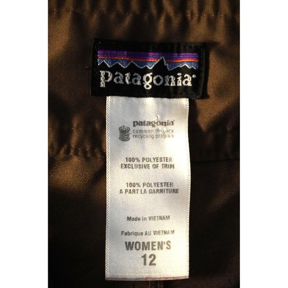 Patagonia Shorts, Womens Size 12, Board Shorts, Water Shorts, Brown Lace Up Shor - Picture 9 of 10